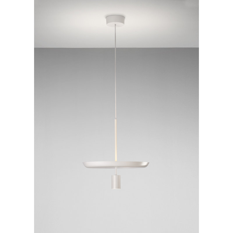1 - Light LED Single Pendant, Matt White, Matt White