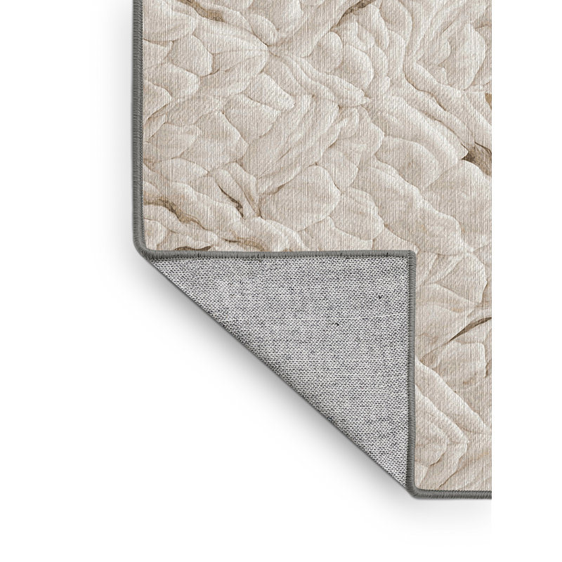 Tapis gris lavable à la machine, Rectangle 5 pi x 7 pi