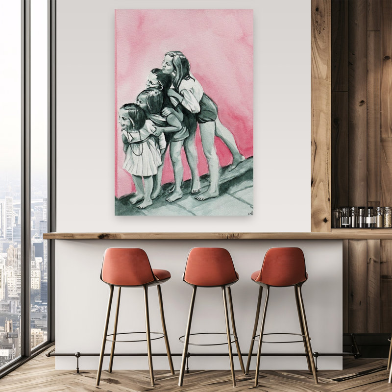 Reproduction d'art abstrait rétro Sœurs, H 60 po x l 40 po