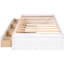 Lit simple en bois massif et 3 rangements - blanc pour une belle structure de chambre fonctionnelle à 3 tiroirs qui répond à vos besoins