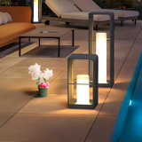 18.9'' Solar Powered Integrated LED Outdoor Table Lamp
