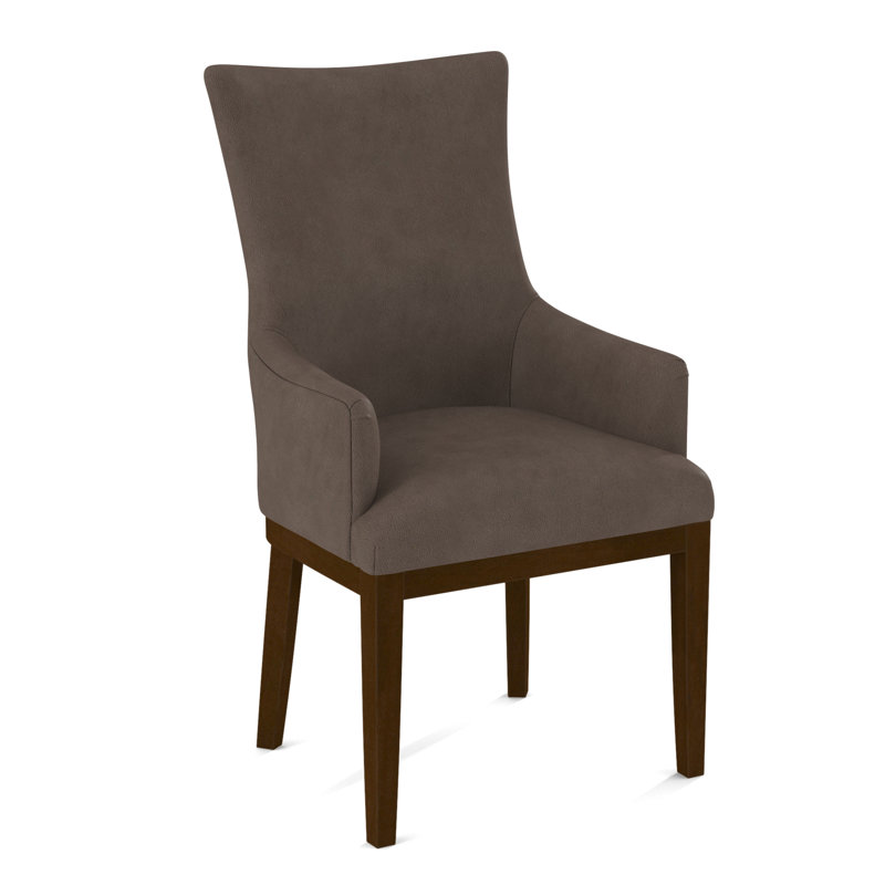 19'' H Upholstered Armchair, Pecan, Evolution Silver Fox