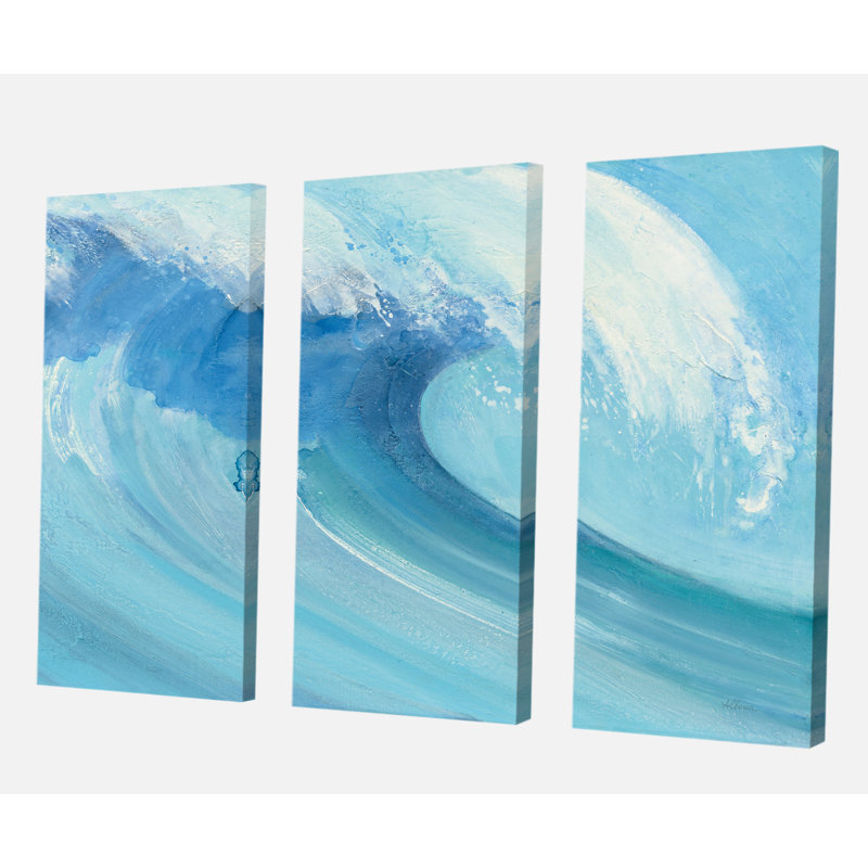 «Ocean Wave with White Foam», peinture de plusieurs images sur toile, H 40 po x l 60 po x P 1 po