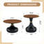 Ensemble de tables basses gigognes avec dessus en panneau de fibres à densité moyenne, conception à double hauteur pour un salon et une chambre à coucher polyvalents.-1301296703