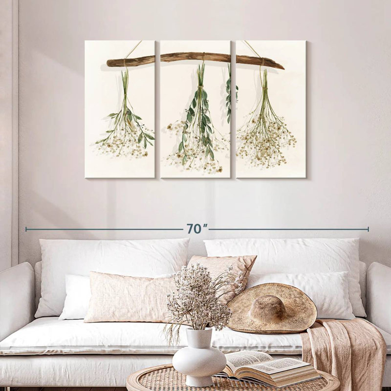 Harnek Drying Flowers, 28" H x 45" W