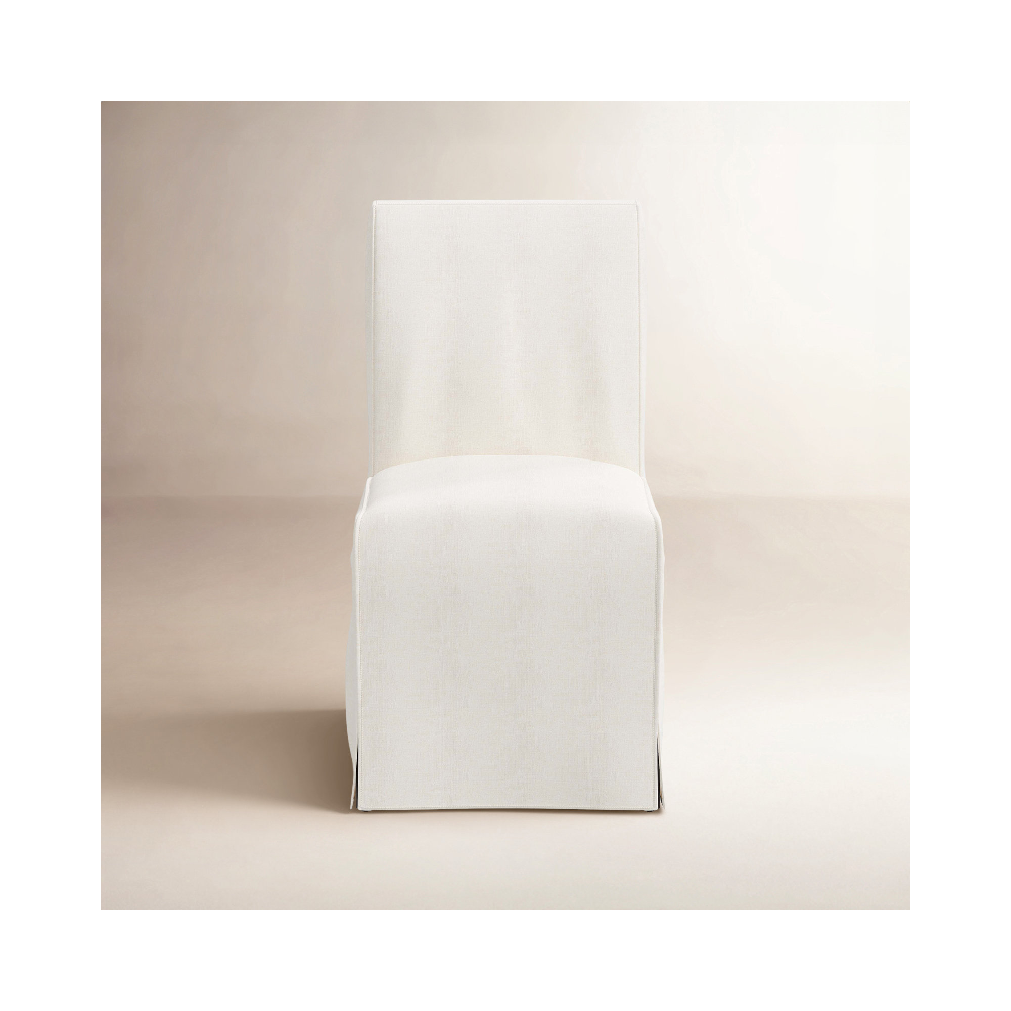 Sumatra Upholstered Parsons Chair, Zuma White