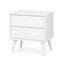 Ensemble de chambre avec très grand lit 2 pièces, bois blanc, table de chevet
