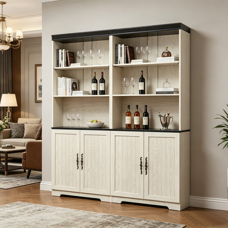 Ensemble de 2 grandes bibliothèques de rangement Freely Combine, White