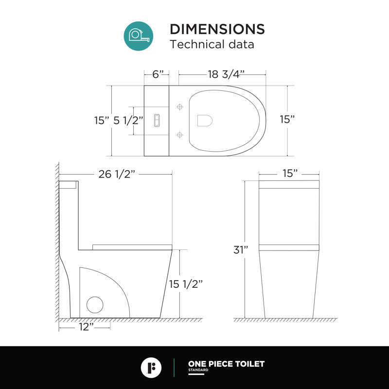 Dual-Flush Elongated One-Piece Toilet with High Efficiency Flush, Matte Gray