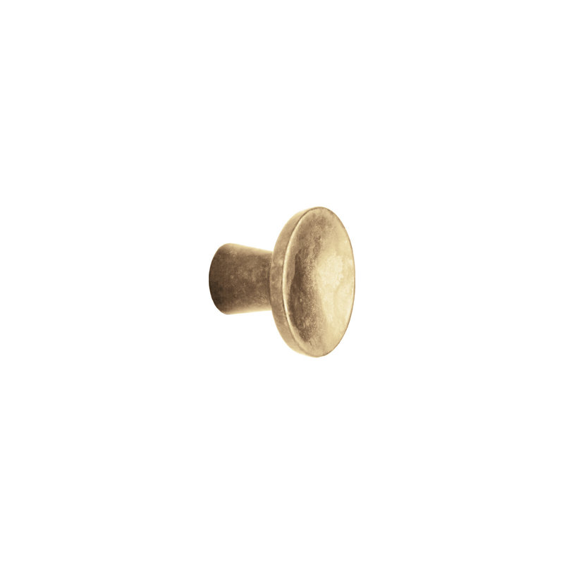 Brut Bronze Round Knob, Silicon Bronze Brushed