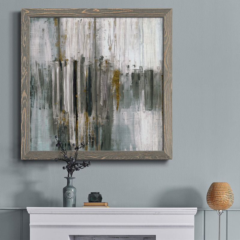 " La Vie ", 31.5" H x 31.5" W x 1.5" D, Gray Framed