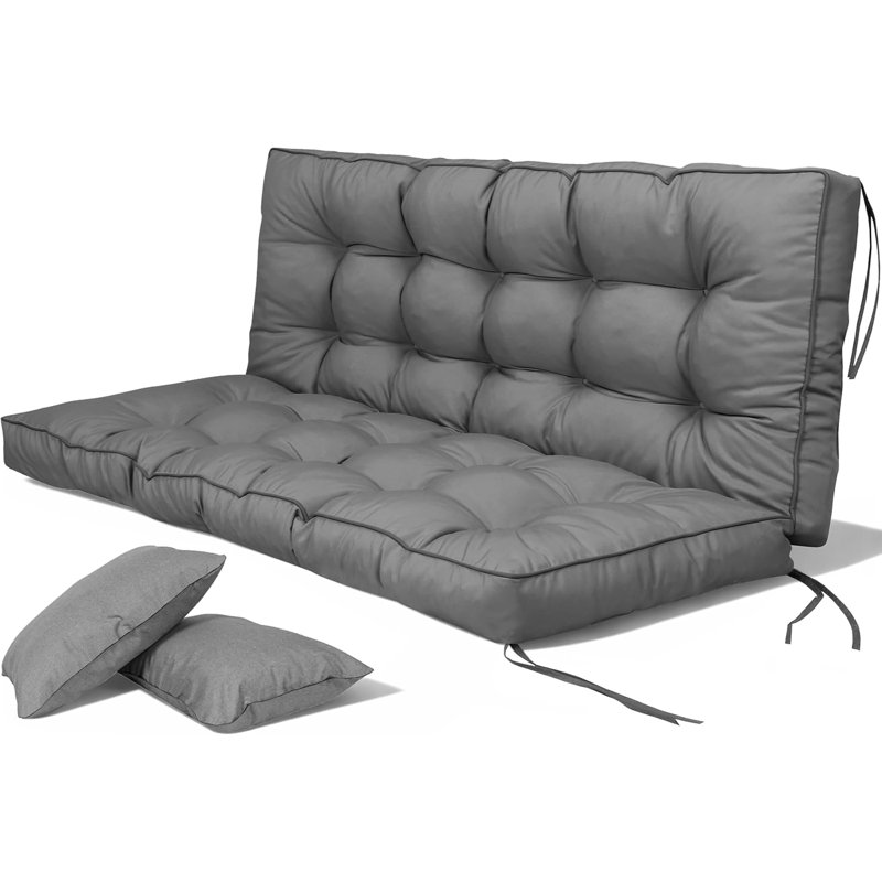Porch Swing Cushions, Waterproof & Fade Resistant Outdoor Swing Cushion 70 Inch, Swing Cushions 3 Seater Replacement For Outdoor Furniture, Patio, Garden (Dark Gray, 70 X 40 Inch)