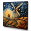 «Countryside Windmillscape At Night 1 - Wind Turbines», art mural-1731338026-1731338034