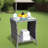 Outdoor Patio Coffee Table In Grey, 19.54X19.54X21in, To Water & , Assembly With Weave Clear Protected, Required-120264181-120264182