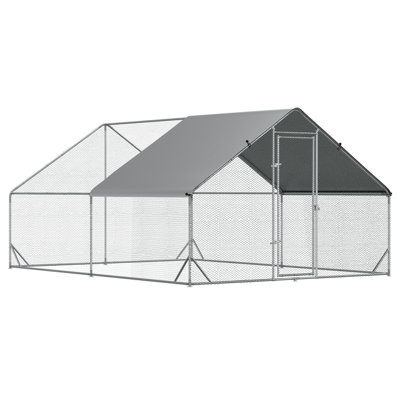 Large Chicken Coop Metal Chicken Run with Waterproof and Anti-UV Cover -  Tucker Murphy Pet™, A94102084CBD4A2D876FF1DD455F7465