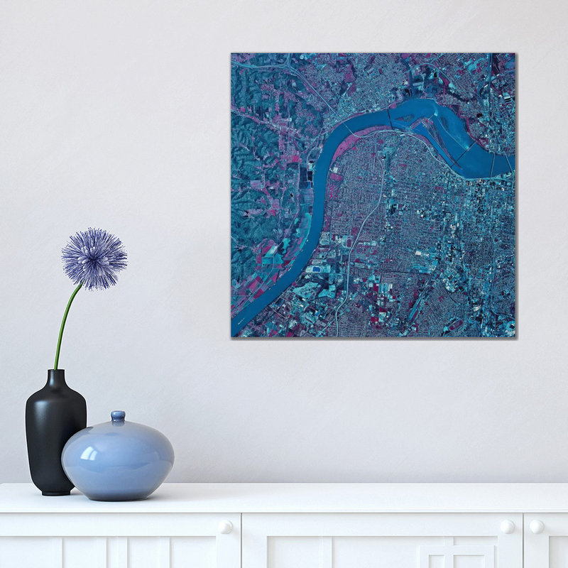 Louisville, Kentucky 1 Piece Wrapped Canvas Wall Art, 45.72 cm H x 45.72 cm W x 3.175 cm D