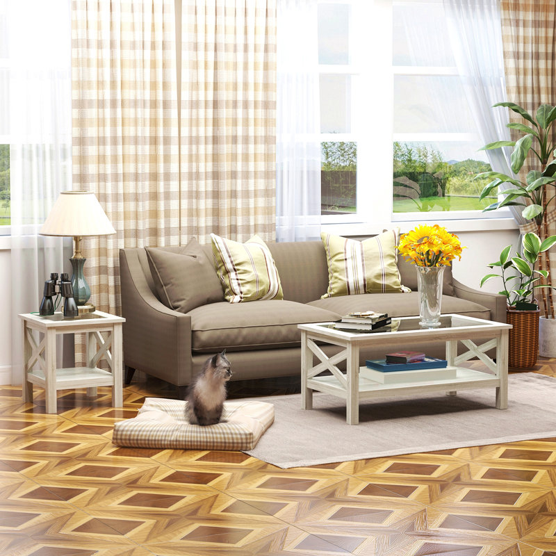 Table basse de style campagnard HOMcom