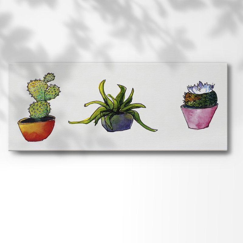 " Vibing Succulents I ", 24" H x 60" W x 1.5" D