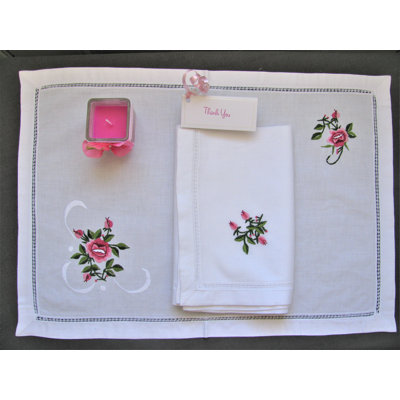 Ensemble de napperon en coton 8 pièces Morro