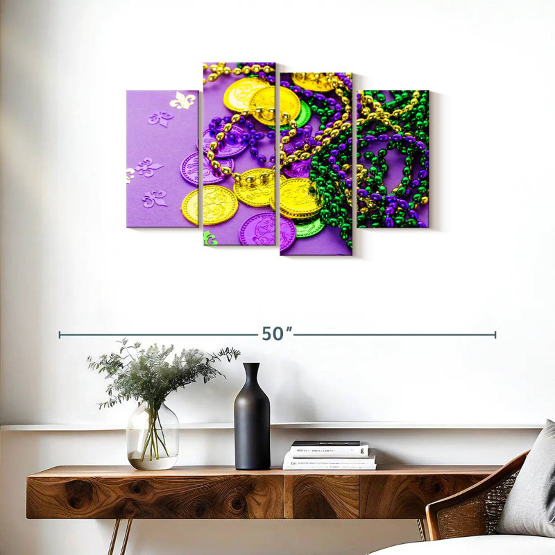 Ornements Lelend Mardi Gras, H 22 po x l 36 po