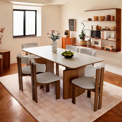 Thickened rock plate dining table sets