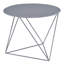 Table d'appoint à base géométrique grise en métal