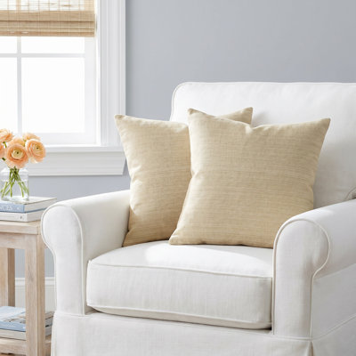Diceman Sunbrella Textured Light Green/Ivory Indoor/Outdoor Throw Pillow Cover & Insert