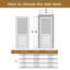 Half Frosted Glass Slab Door Solid Manufactured Wood White Primed Standard Door Without Frame and Hardware Kit-133587498