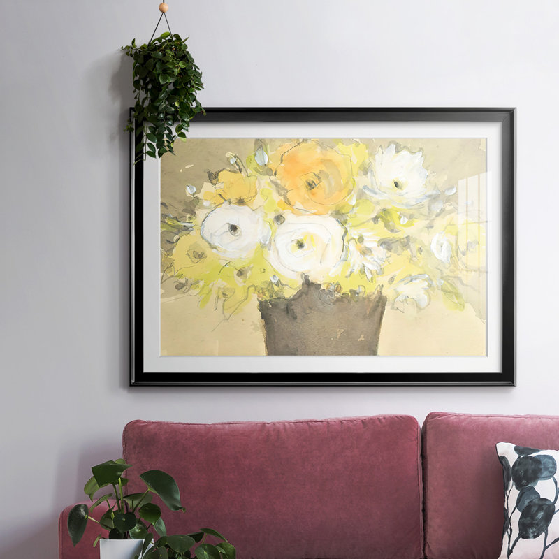 " Table Bouquet I ", Black, 19" H x 27" W x 1.5" D