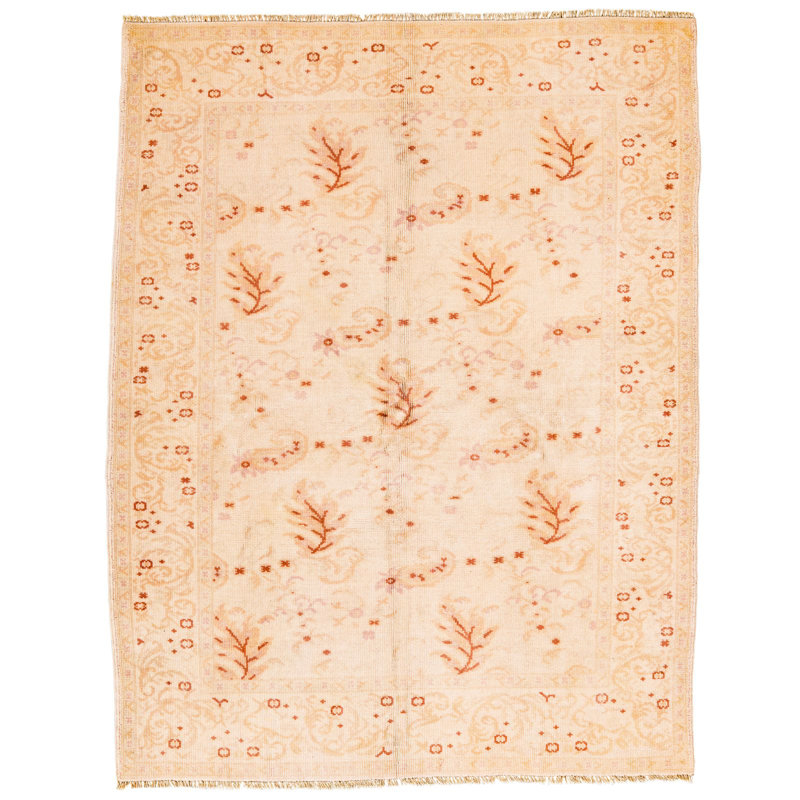 Tapis beige unique de 4 pi 11 po x 6 pi 6 po