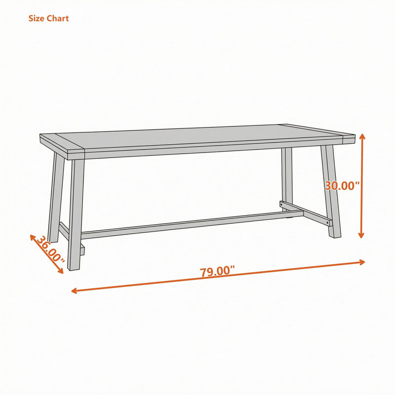 Table de salle à manger d'extérieur, table de patio en bois d'acacia avec structure en métal, Marron foncé