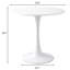 Table de salle à manger blanche élégante avec plateau et support en acier robuste, structure de table de cuisine