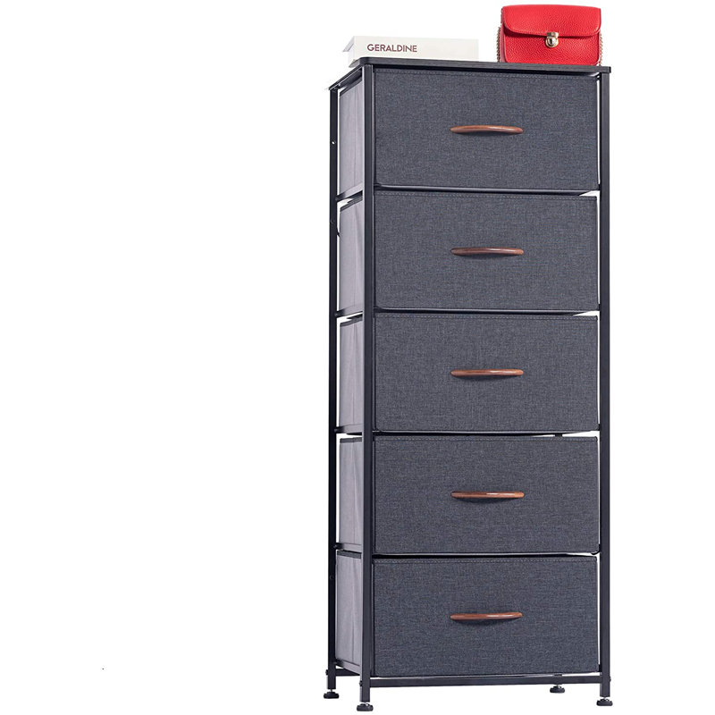 Commode à 5 tiroirs l 12 po Retta, Indigo foncé