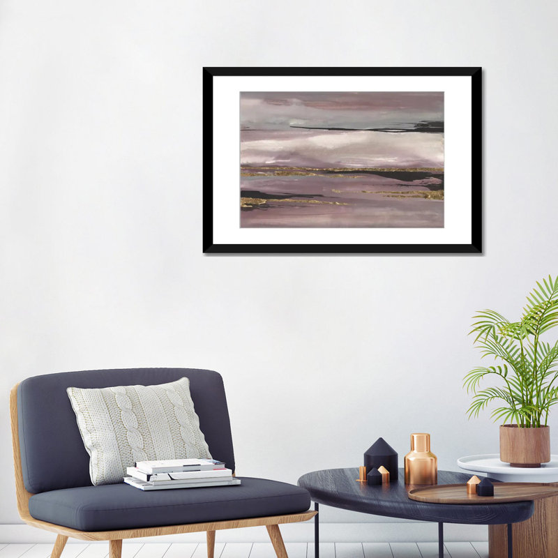 «Gilded Storm III», reproduction d'art sur toile, H 24 po x l 32 po x P 1 po, Papier d'art encadré noir, Blanc