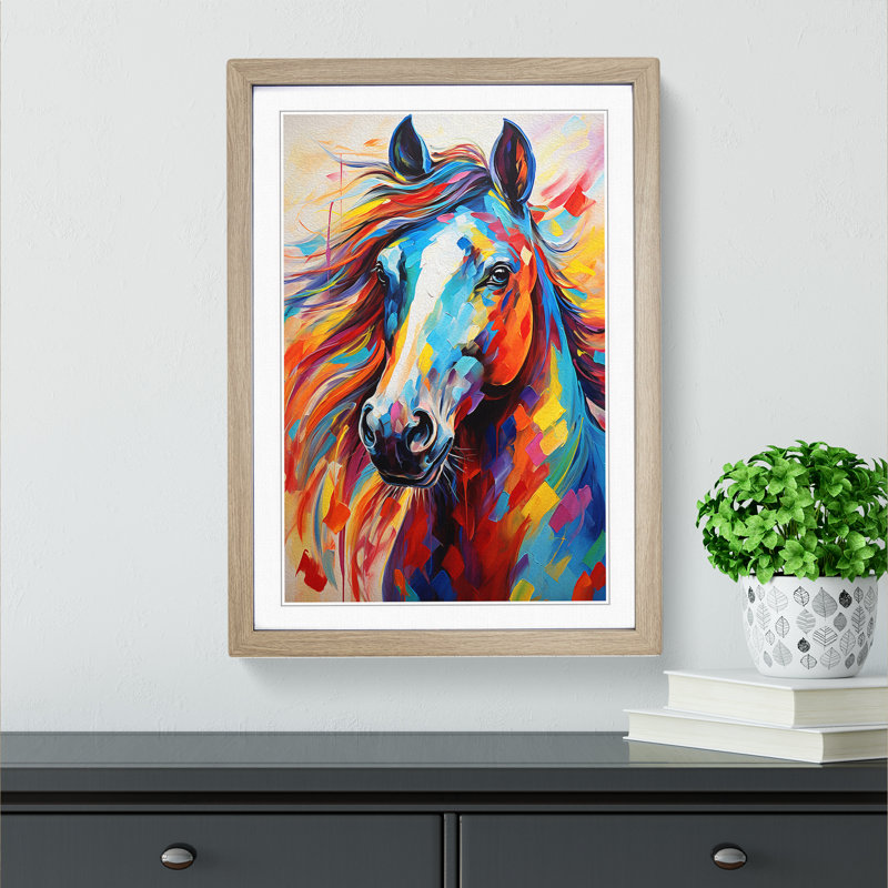 Horse Expressionism Art - Framed Print