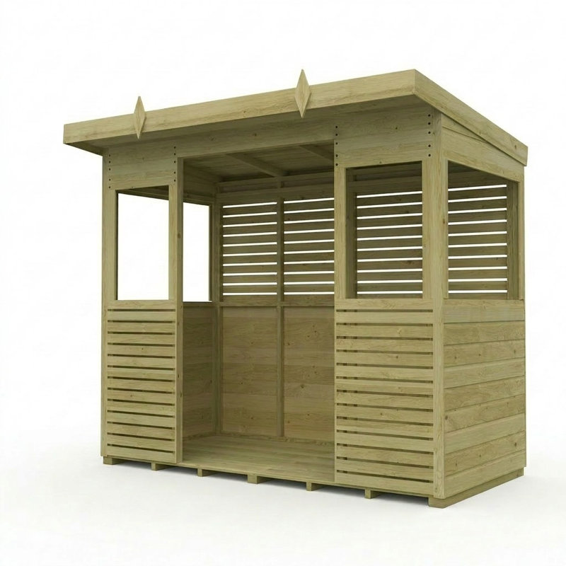Total Sheds 8ft x 4ft Apex BBQ Shed - Stable Door Ventilated - Pressure Treated Timber - UK Manufactured