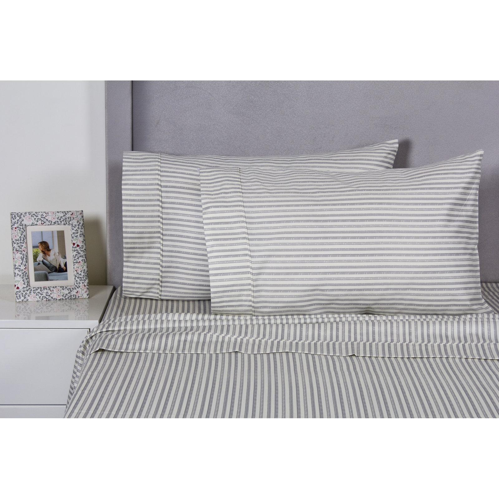 Cobbett Cotton Sheet Set, Queen, Gray