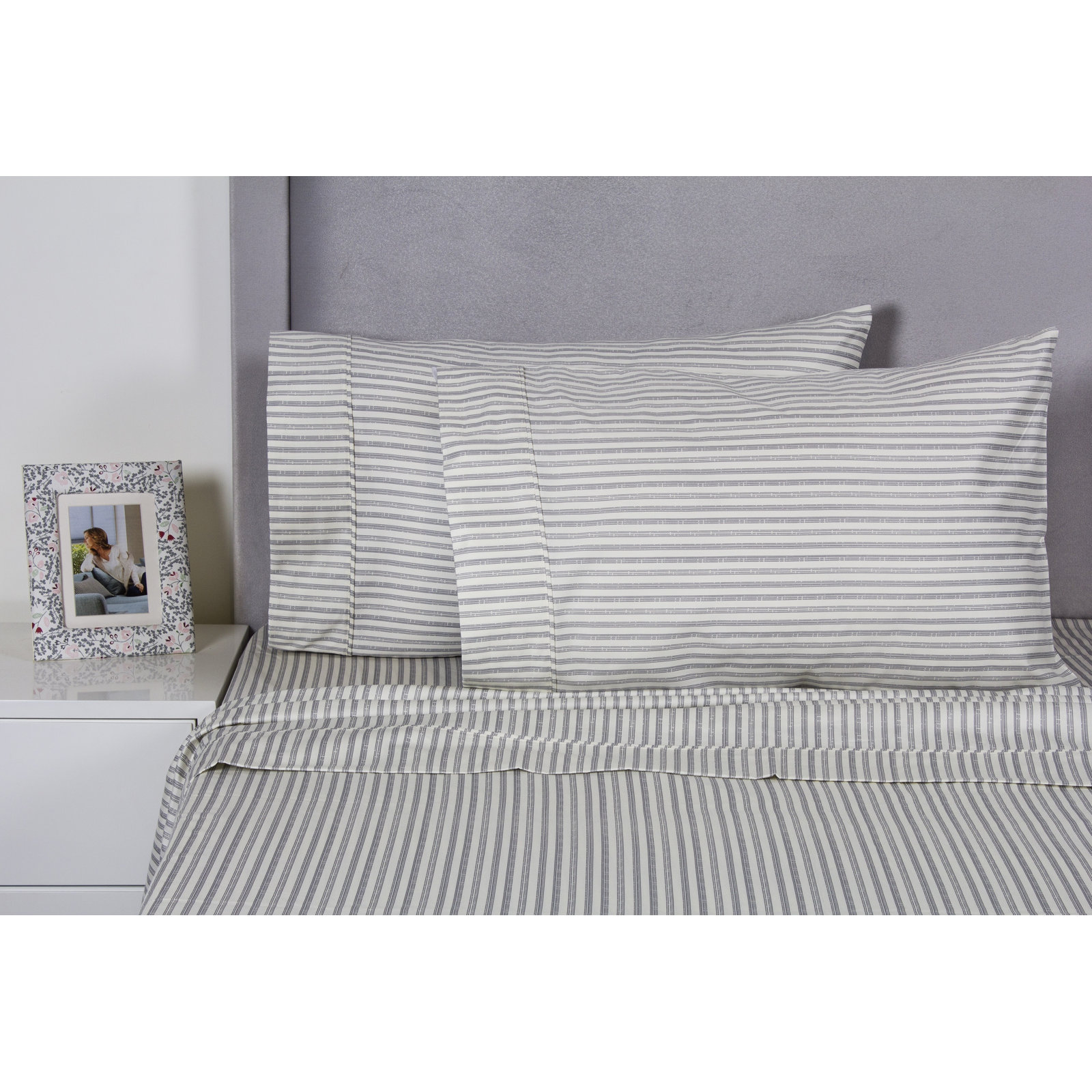 Cobbett Cotton Sheet Set, Gray, California King