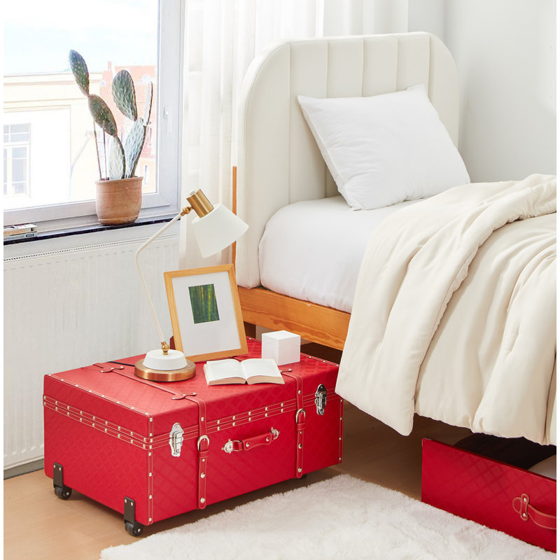 Texture Wheeled Trunk - Candy Apple Red