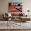 «Southwestern Patterns Mesa Lines 217», art mural sur toile brune-1236704398
