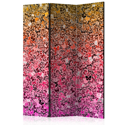 Handsome 135cm W x 172cm H 3 - Panel Solid Wood Folding Room Divider