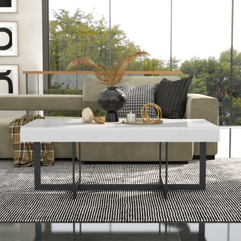 Desales Single Coffee Table, White
