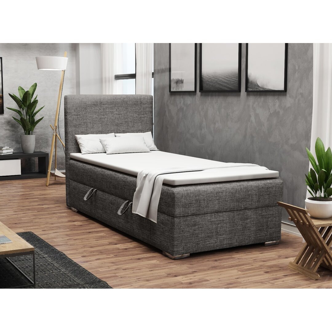 Boxspringbett Ghian mit Topper und Bettkasten