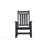 Oversized Rocking Chair With Wood-Texture, Outdoor Rocking Chair For Adults, All Weather Resistant Porch Rocker For Lawn Garden, Black-947794347