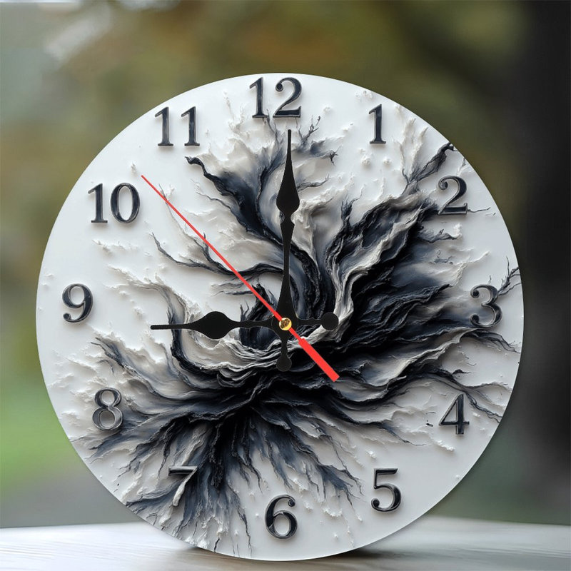 Art abstrait horloge murale