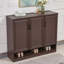 Rangement pour chaussures en aluminium brun noisette