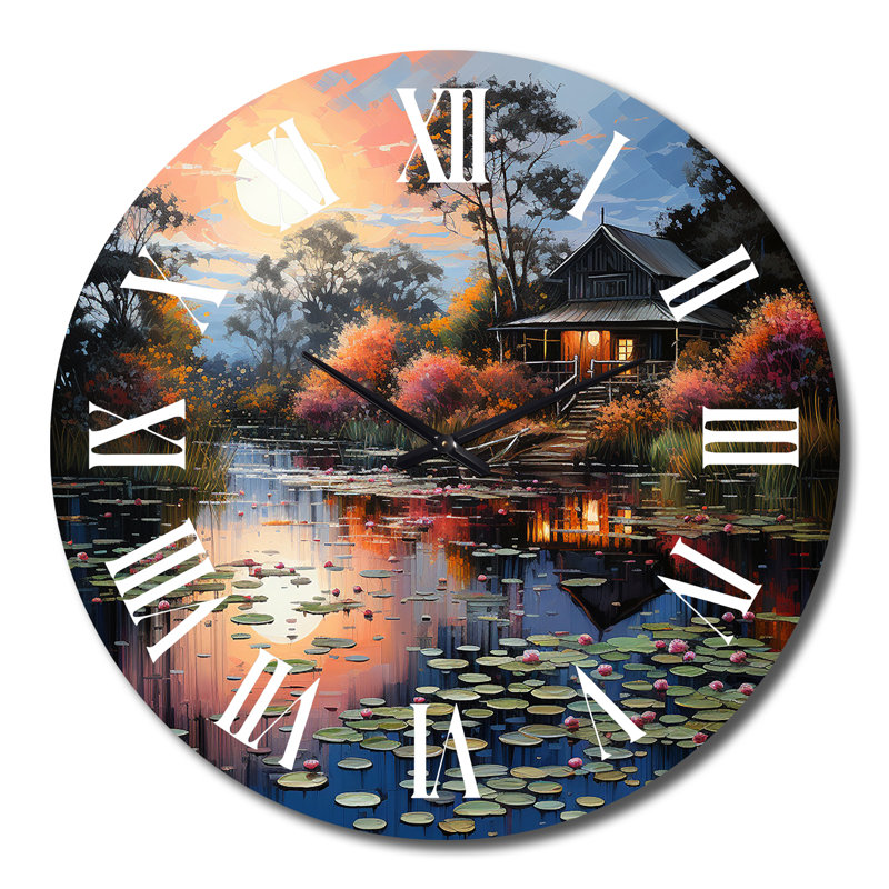 Horloge murale Lakehouse Shades of Tranquility, Grand