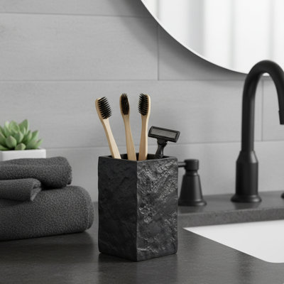 Porte-brosse à dents carré en résine