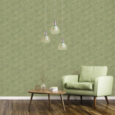 Rouleau de papier peint lisse L 33 pi x l 21 po Protivin Grassy