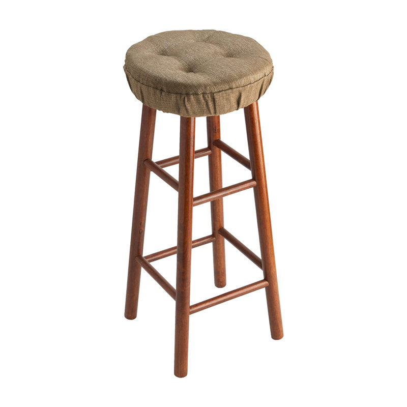 Non-Slip Solid Barstool Seat Cushion, 14-Inches Round, Gold